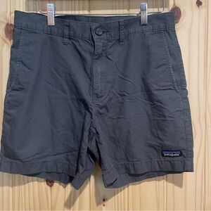 Patagonia Men's Charcoal Flat Front Shorts Organic Cotton‎ Size 30